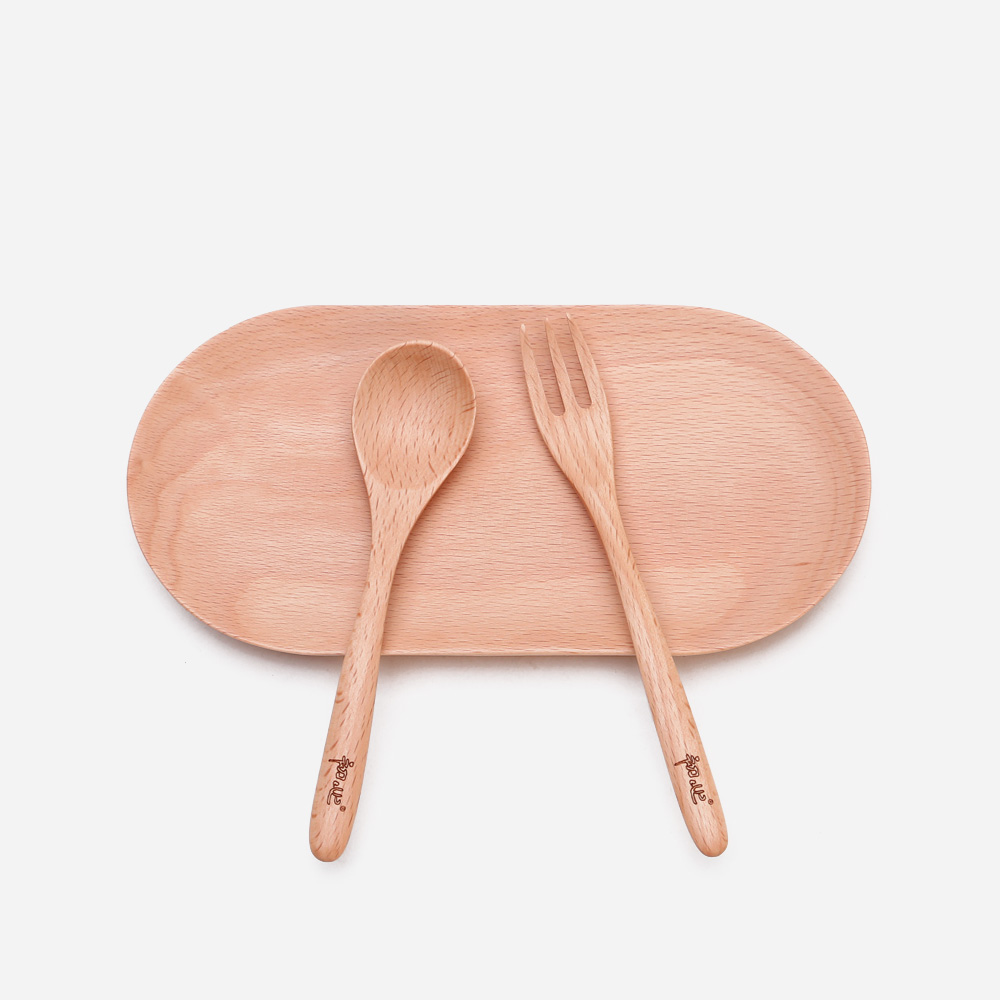 Wooden Spoon Tableware Plate Dish